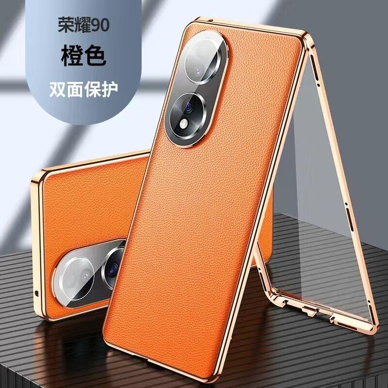 360 Full Cover For Honor 90 Case Tempered Glass Flip Phone Case For Honor 90 5G Coque Funda Double Sided Protection Capa Bumper
