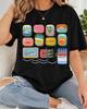 Colorful Sardine Tins Shirt, Retro Canned Fish Tee, Seafood Lover Gift, Coastal Kitchen Pop Art Outfit, Vintage Mediterranean Graphic Art.