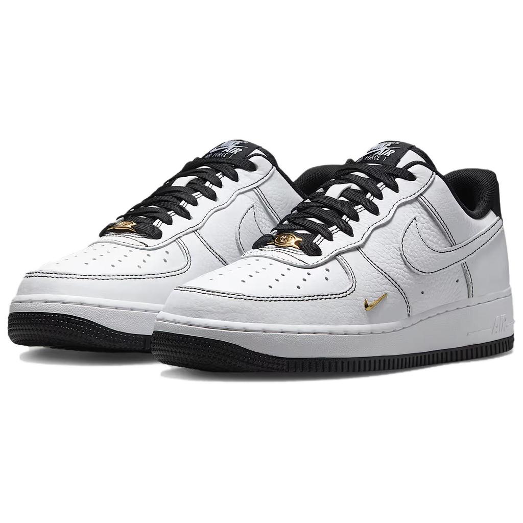Nike Air Force 1 Abrasion Resistant Breathable Low Top Skateboard Shoes Women's Black White Sneakers IB6543-101