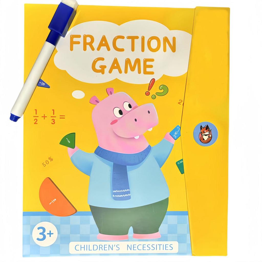 Magnetic Fraction Disc Set for Numerator & Denominator Recognition, Addition & Subtraction - Third Grade Math Teaching Aid