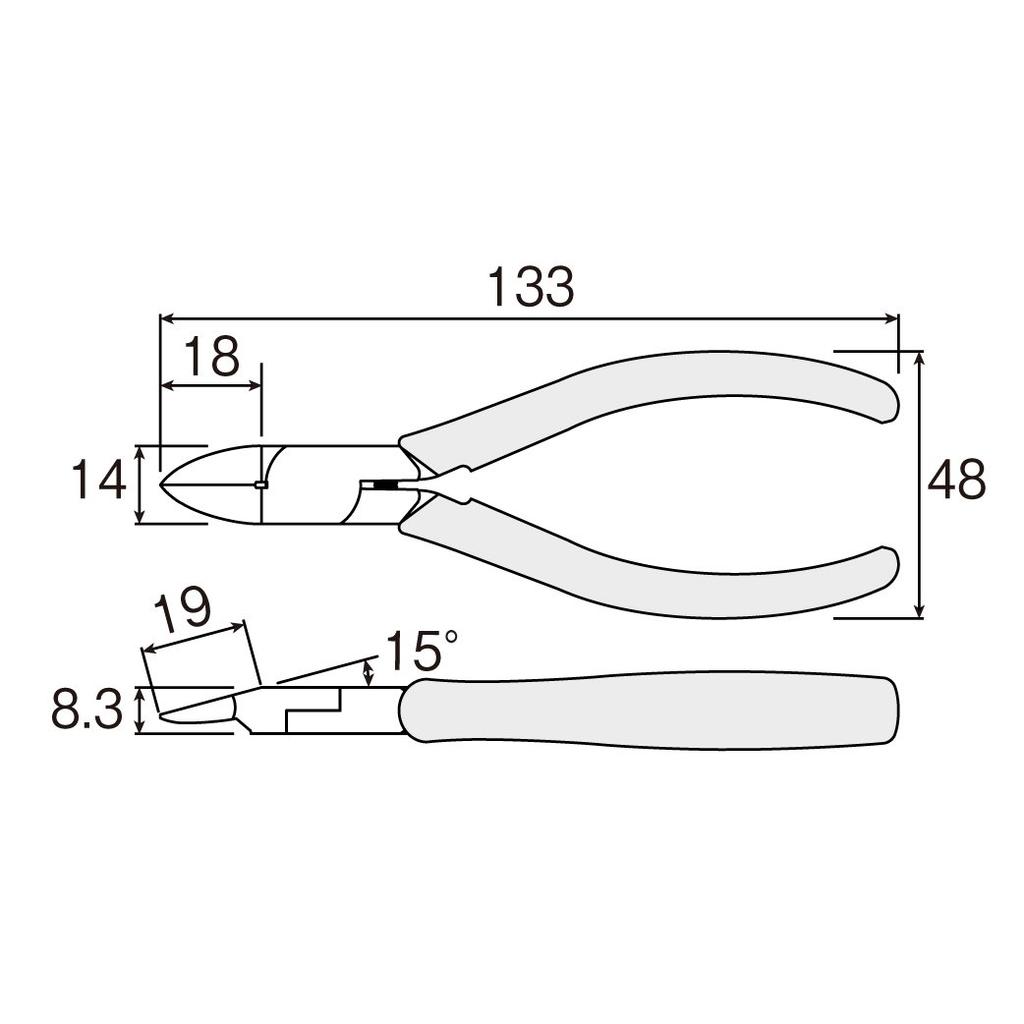 HOZAN N-23 Nippers with Coil Spring for Cutting Modular Jack Wires in One Go