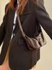 Maillard Solid Color PU Leather Women's Shoulder Bags Simple Versatile Ladies Underarm Bags Retro Casual Female Messenger Bag
