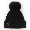 Excellent LOUIS VUITTON Knit Cap LV Cold Spark Beanie Black Cashmere M79256 Used