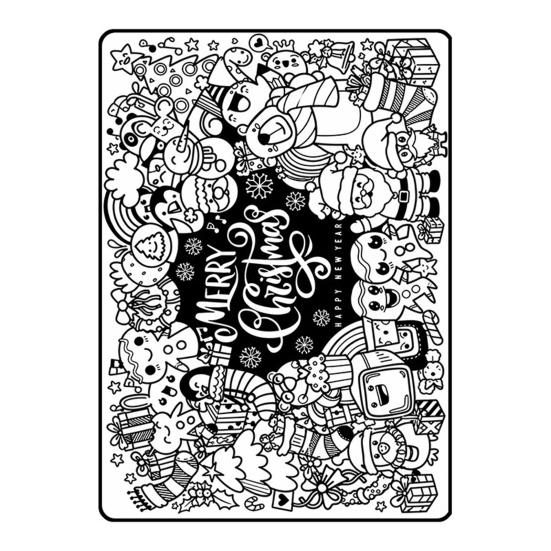 Customizable Christmas Room Decorations DIY Coloring Blanket for Kids Adults, Color Your Own Throw Blanket, 39.4" x Diy 55.1" with 24 Markers,
