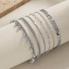 Women's Bohemian Style Multi-Layer Anklet Set, Niche Design Bell Tassel Anklets for Stackable Wear
