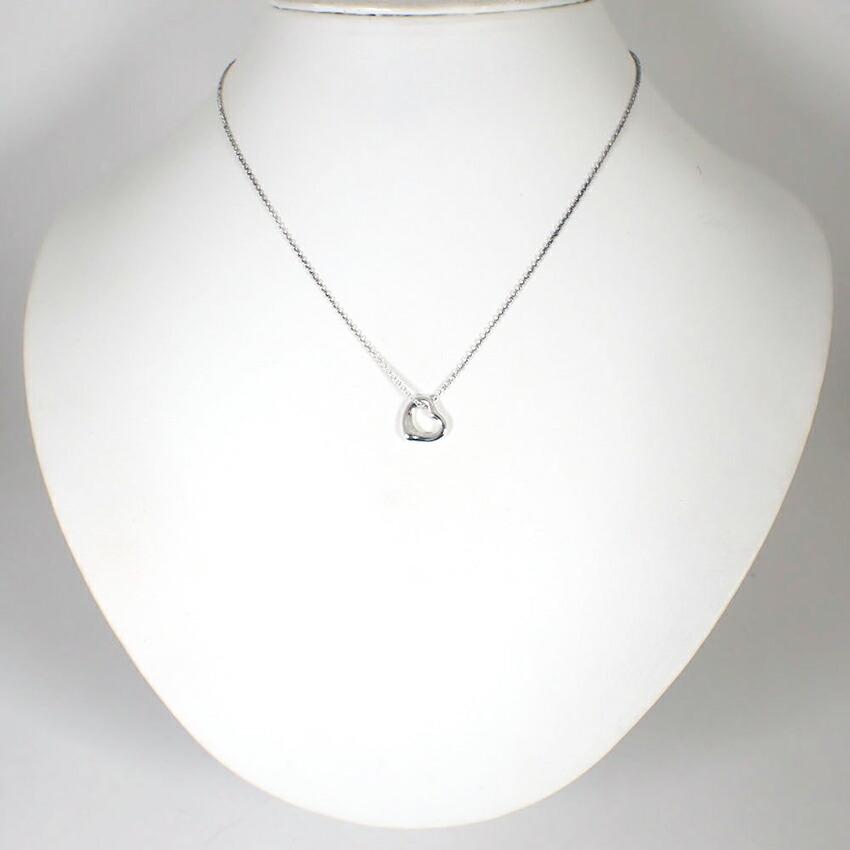 [Used] TIFFANY/Tiffany 925 Open Heart Pendant/Necklace/j88-2
