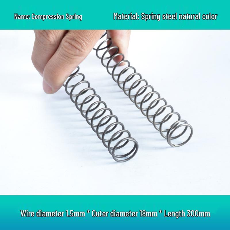 Steel Wire Compression Spring, 1.2-50mm Diameter, Long, Thin & Durable, Yellow, 300 Available