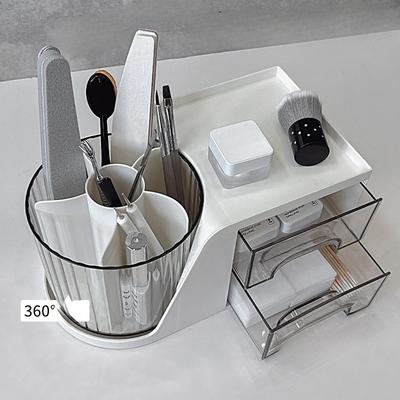 Caja de Almacenamiento para Herramientas de Uñas Contenedor para Bastoncillos de Algodón Cajas Organizadoras para Accesorios de Uñas Brochas de Maquillaje Portacepillos para Uñas herramienta para uñas