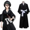 Anime BLEACH Cos Costume Kuchiki Rukia Shinigami Cosplay Costume Wig Set Halloween for Woman Men Clothes