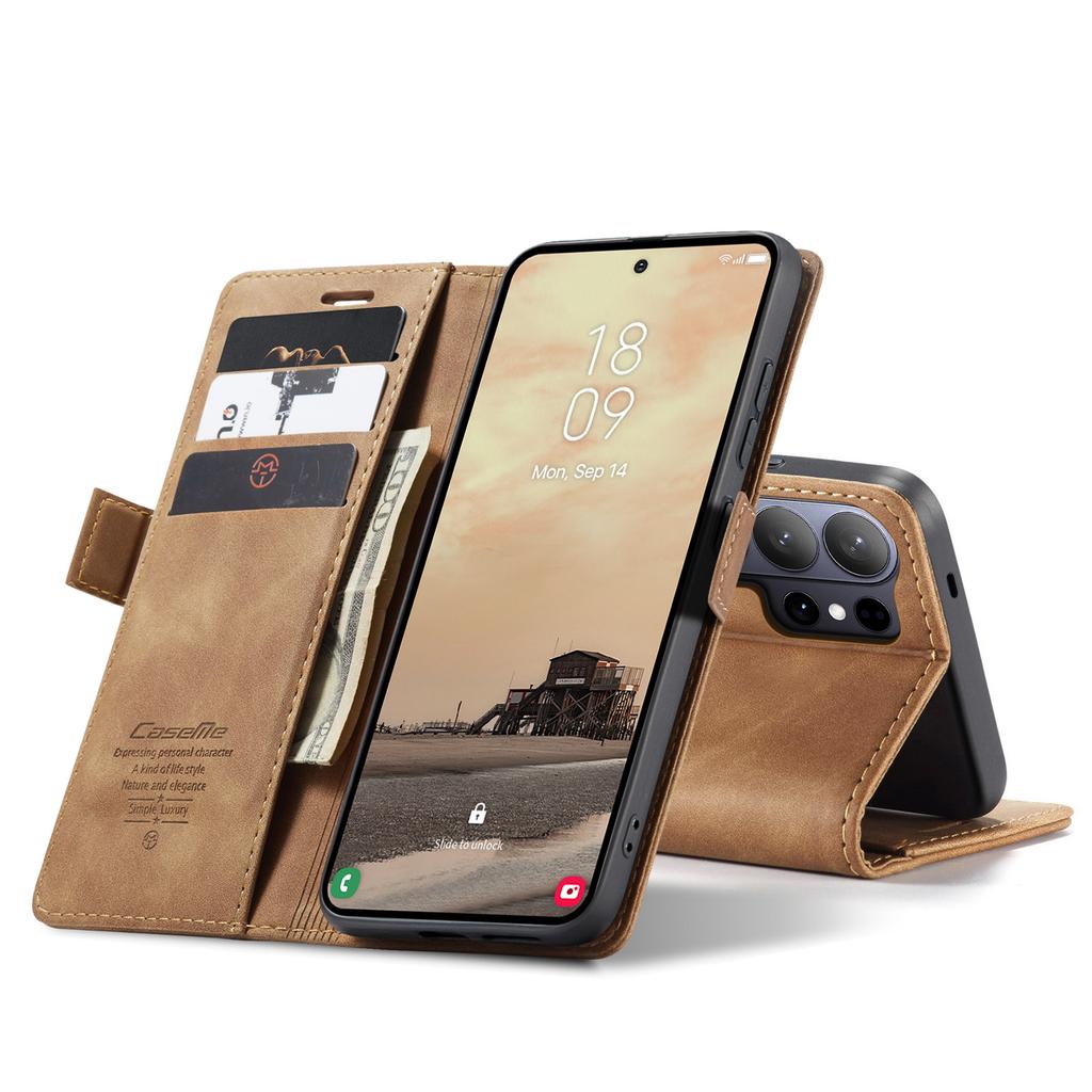 Business Cards Solt Magnet Wallet Leather Case For Samsung S26 Ultra S25 Plus S24 S23 A36 A56 A17 A07 Book Funda Stand Bag Cover
