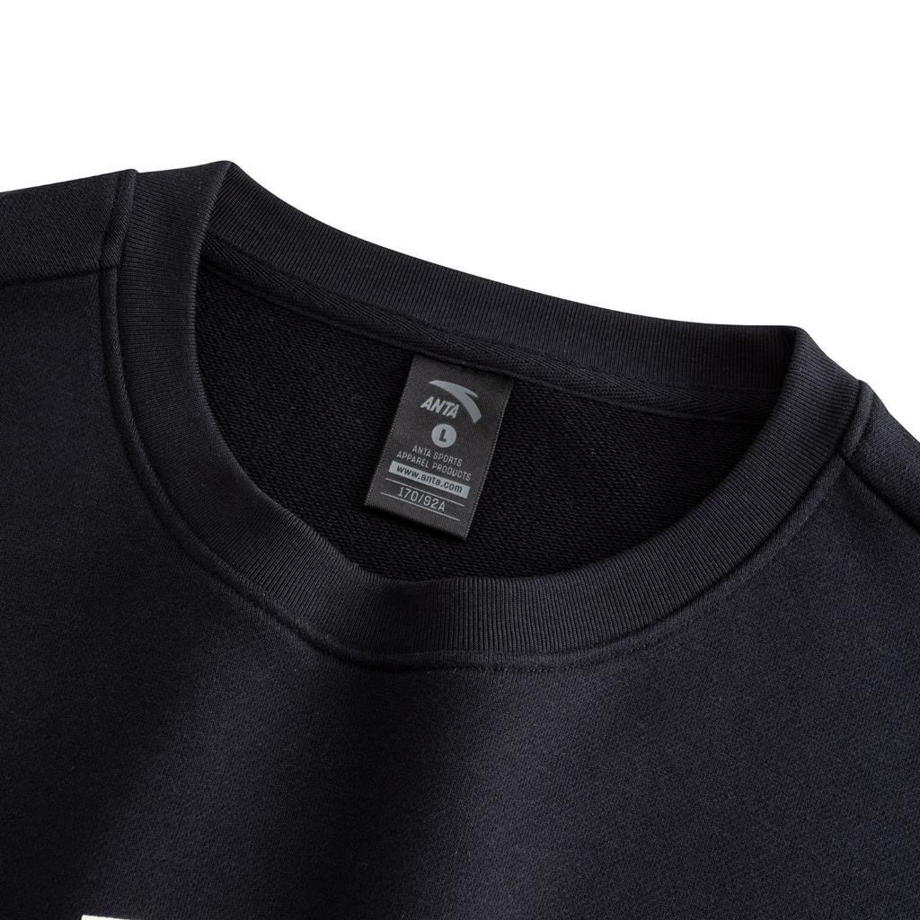 Anta Seria Life Lekka Pluszowa Zero Damski Pulower Wiosna 2026 Bluza Damska bluza Basic-Black 962618703-2