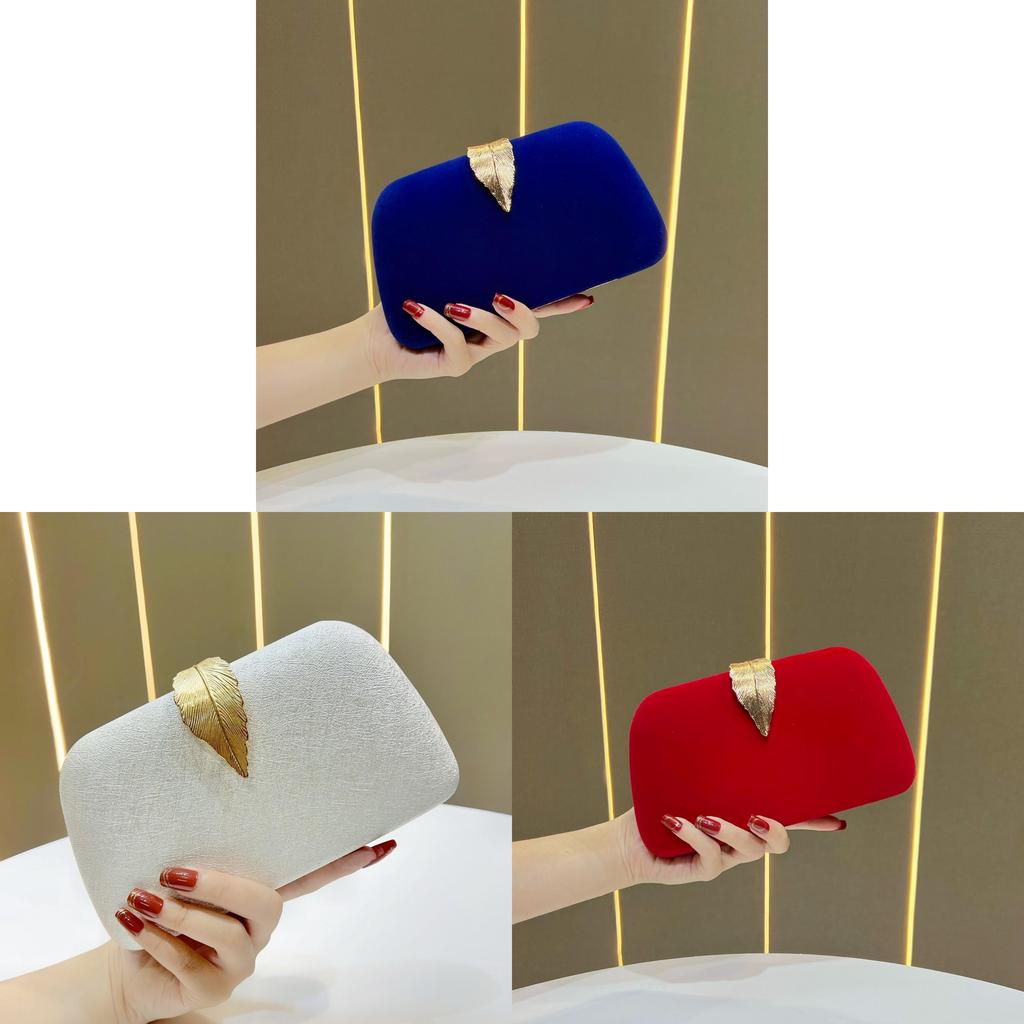 Samt Abend-Clutch mit Schlossverschluss für formelle Anlässe und Party-Garderobe