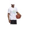 adidas Solid Color Logo Print Round Neck Short Sleeve T-Shirt Men Tops White HG4419