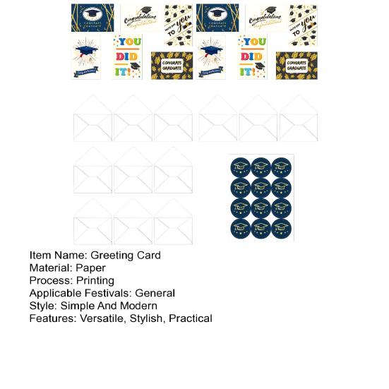 Graduation Cards Set 2026 Bachelor's Degree Card with Envelopes And Stickers Inspirational Congrats Personalized Graduation Message Card