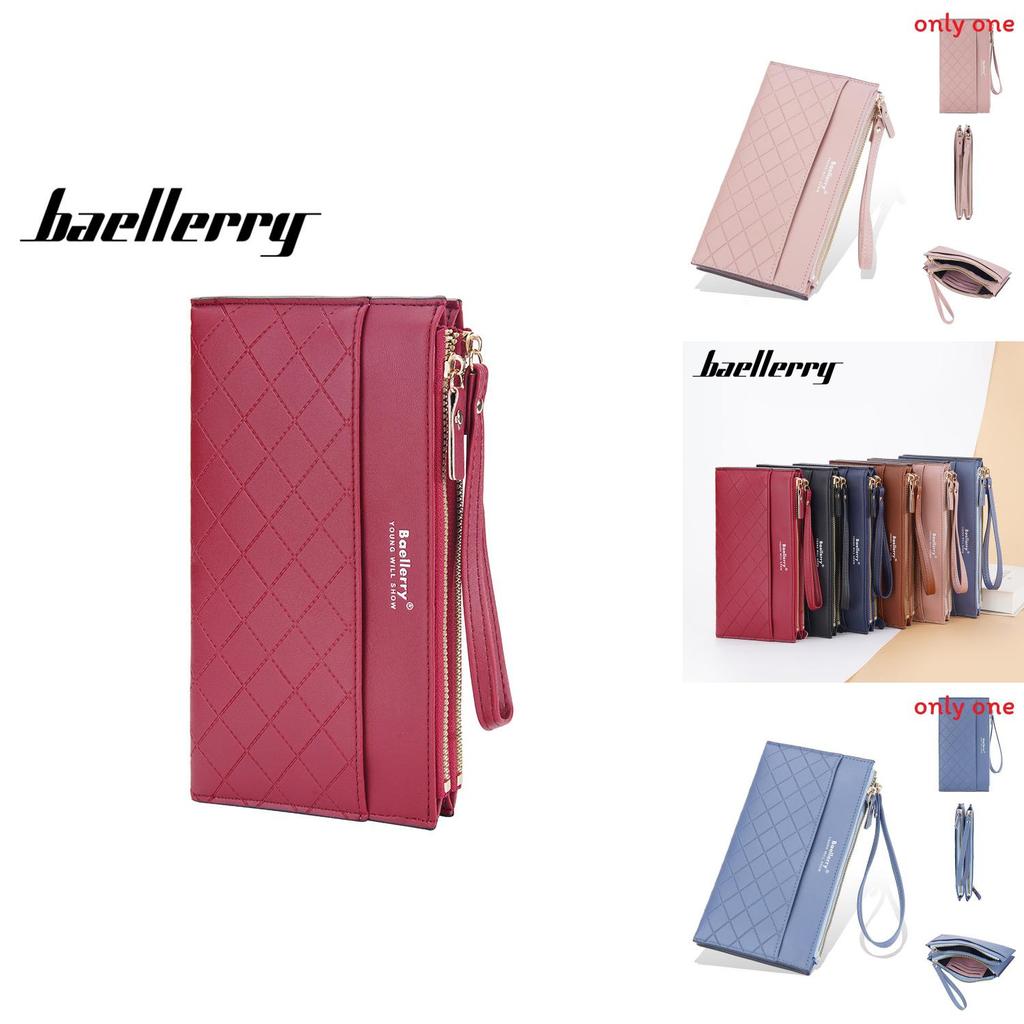 Pu Leather Ladies Wallet With Zipper Long Purse For Daily Use And Water Resistance