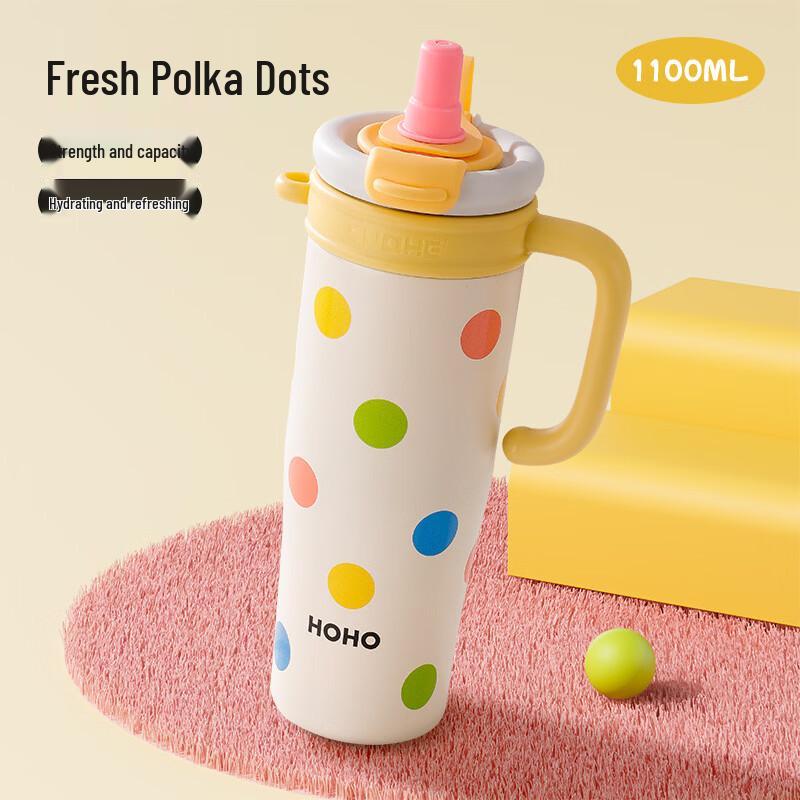 OLOEY Large Capacity 316 SS Dual-Drink Insulated Straw Cup