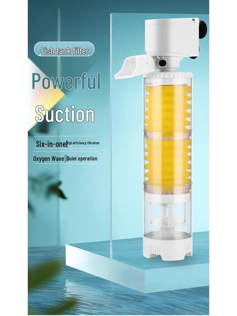3-in-1 Aquarium Filter & Feces Separator with Built-in Circulating Water Pump