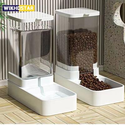 Dog Feeder Cat Automatic Feeding Water Bowl Transparent Pet Food Storage Dispenser Container Puppy Kitten Accessories