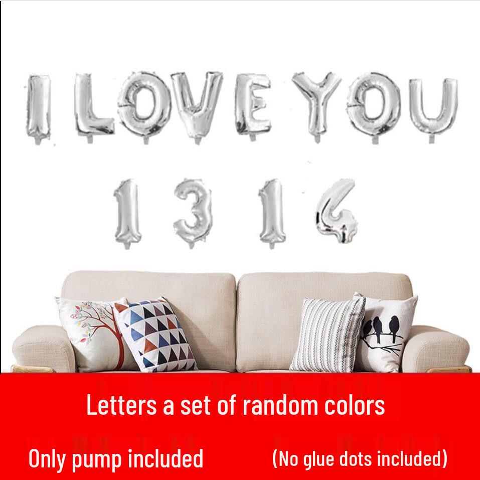 

Свадебный декор брачной спальни: Алюминиевые шары-буквы для годовщины и признания