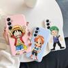 Cartoon Patterned Soft Silicone Case For Samsung A55 A35 S24 Xiaomi Redmi Note 13 14C iPhone Huawei Honor Realme Camera Protective Shockproof Cover
