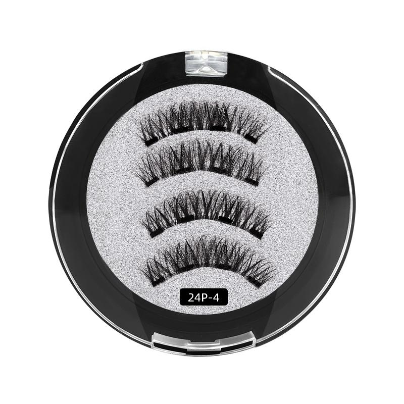 3D Eyelash Magnet Natural False Magnet Lashes New Arrival Magnetic Mink Eyelashes 4 Magnets Handmade