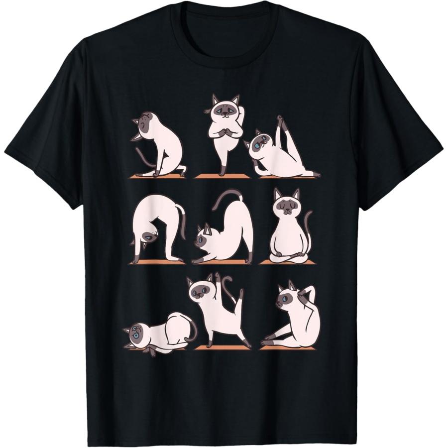 

Футболка для йоги с сиамской кошкой XXXXXL чёрный