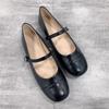 Fashion 2025 Flat Shoes Women's Spring Autumn New Vintage Mary Jane Shoes Women's Shallow Square Toe Large Size Women's Shoes 41-43