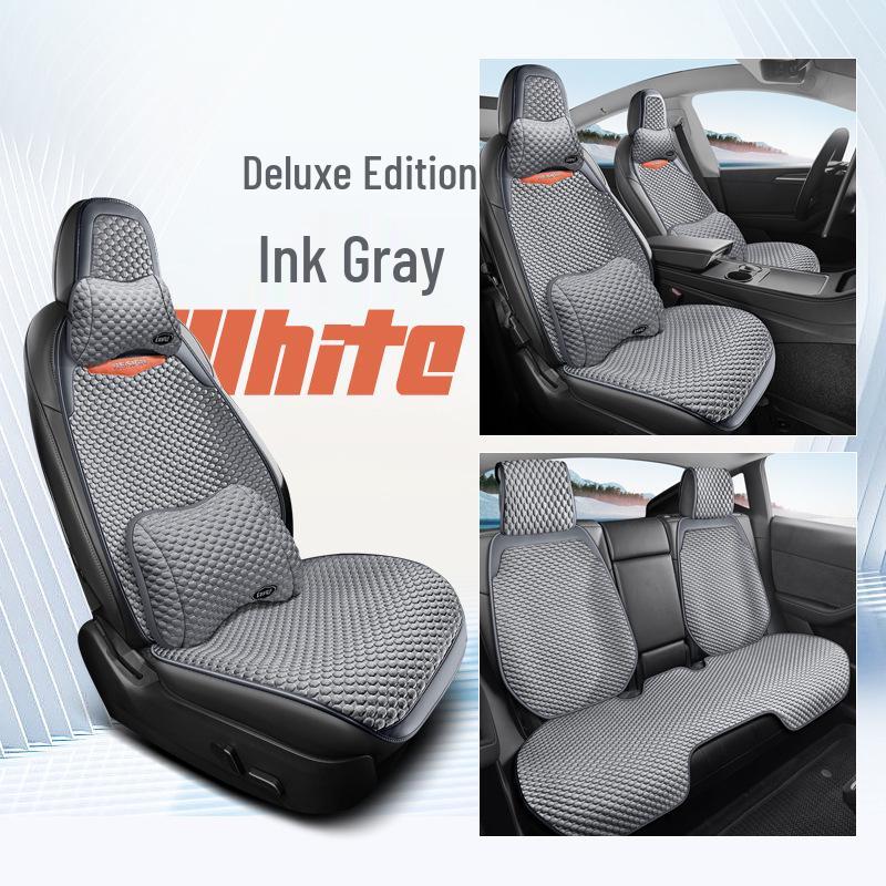 Universal Four-Season Car Seat Cushion: New Energy One-Piece Saddle Cover with Half-Wrap Design