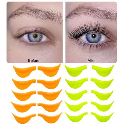 Lot de 5 paires de coussinets en silicone pour permanente de cils, aspect naturel, sûr, polyvalent, sans allergie, accessoires de beauté