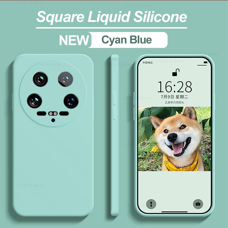 For For Xiaomi 14 Ultra Liquid Silicone Phone Case For Xiaomi Mi 14 Mi14 Ultra Mi14Ultra Cases Shockproof Protective Cover