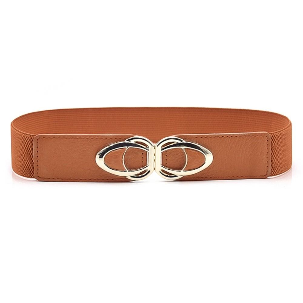 Solid Color Stretch Waistband Waist Defining Women Elastic Belt Dress Belt  Coat Accessories