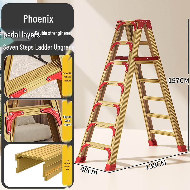 Aluminum Multifunctional Telescopic Folding Ladder: Portable, A-Frame, Household & Engineering Use