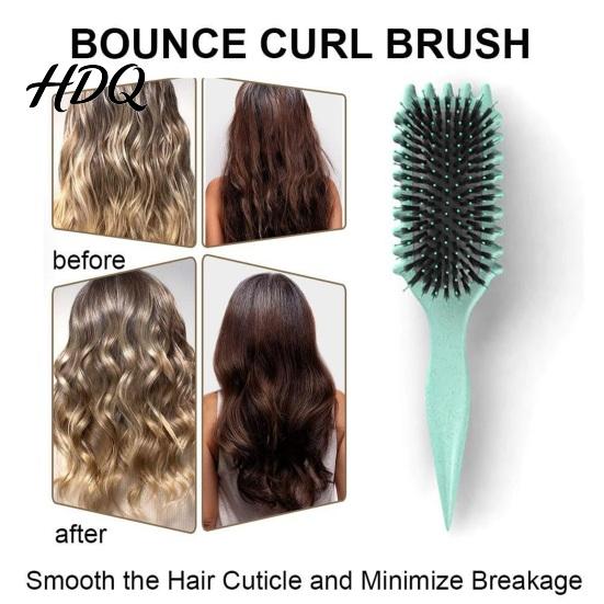 Spazzola per Capelli da Bambina Setole Morbide per Capelli Ricci Massaggio Scalpo Donna Rimbalzante Pettine Portatile Definizione Ricci Modellante Styling Districante Strumento per Parrucchiere