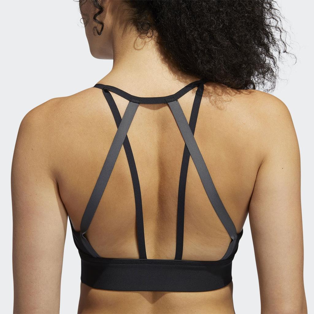 Adidas Soft Comfortable Logo Sports Bra Women Underwear Black FJ6089