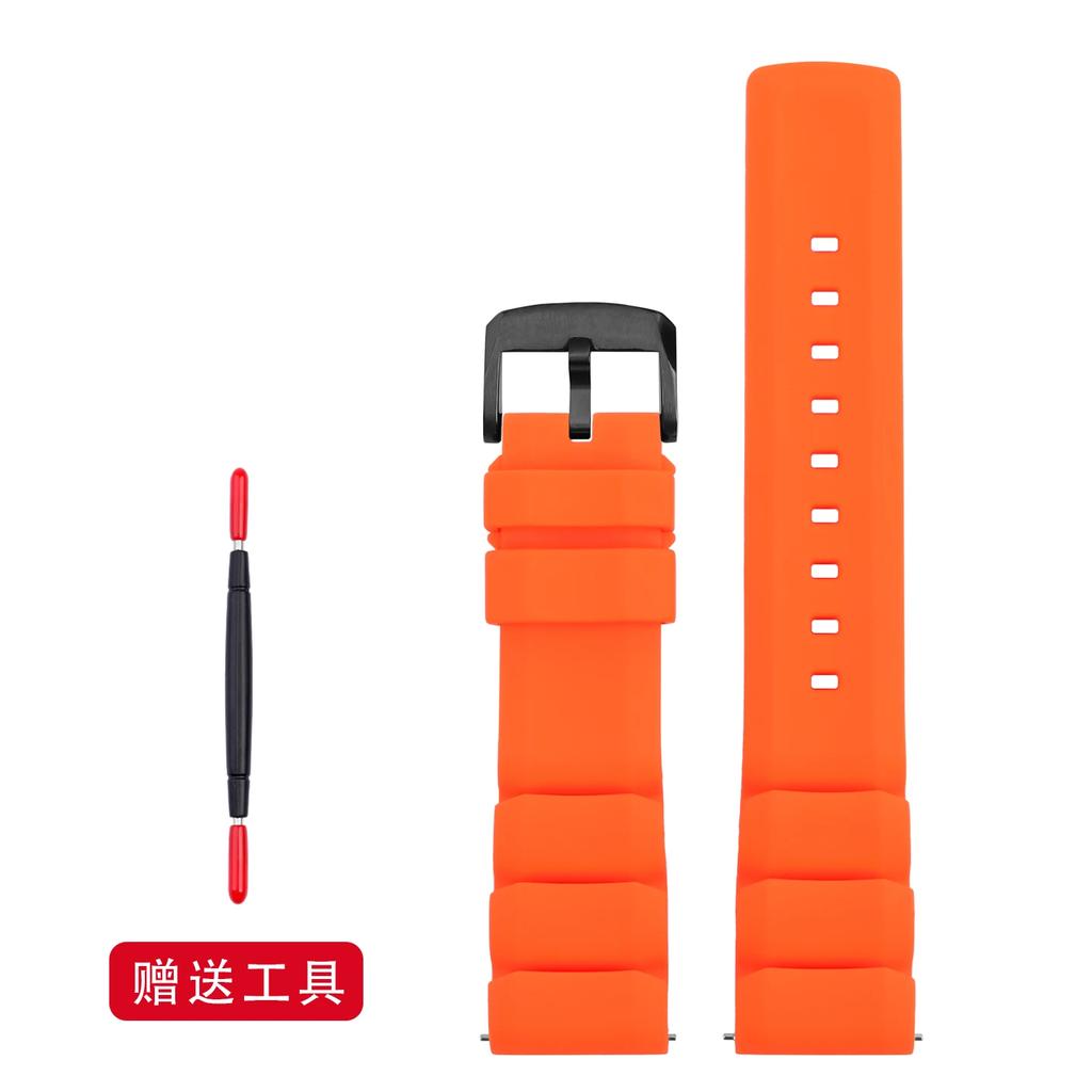 22mm 24mm New Breathable Silicone Sports watchBand For Any Watch Rubber Wrist Strap Soft Waterproof Men's Accessories for Seiko