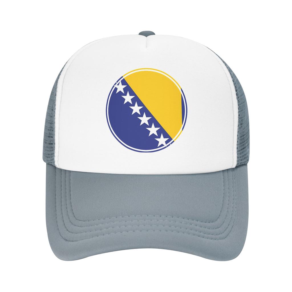 Bosnia and Herzegovina Flag Mesh Baseball Cap Unisex Women HipHop Trucker Worker Cap Hat Adjustable Summer Trucker Caps