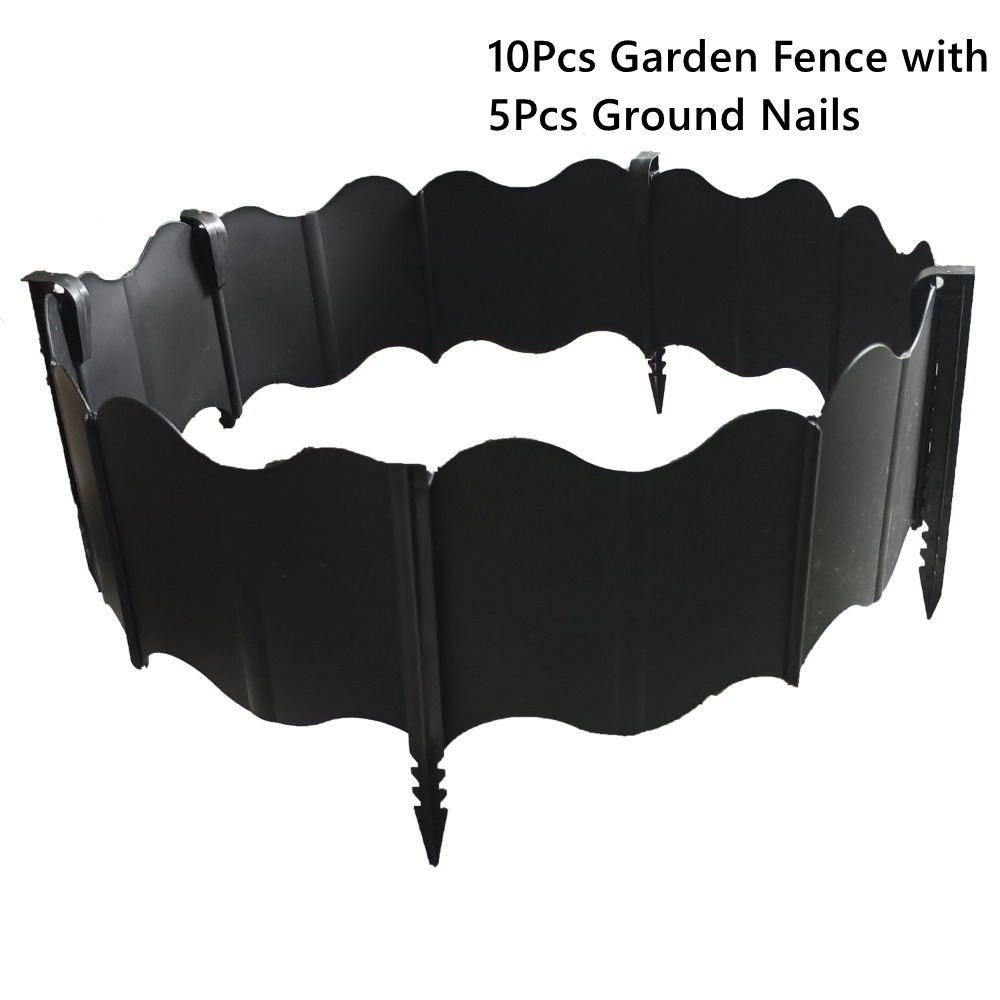 

Декоративный ландшафтный забор-бордюр для сада, ландшафтный бордюр, декоративная заборная доска 10PCs Black