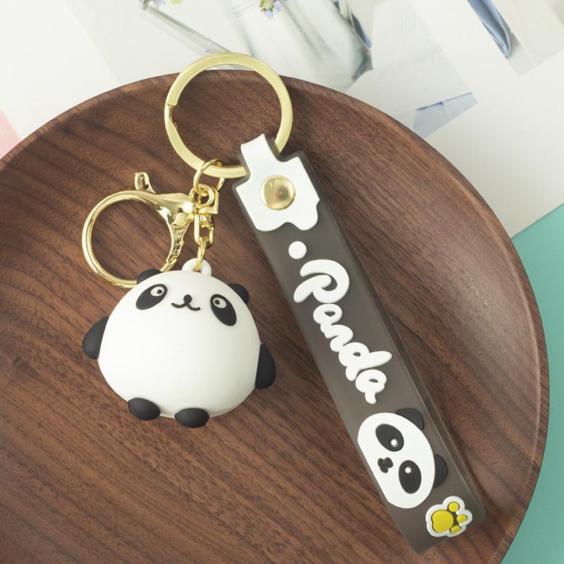 Sichuan Panda Bamboo Keychain Ornament: Cute Chengdu Zoo-Inspired Small Gift