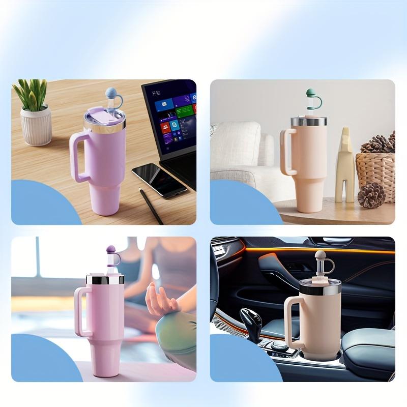 6 Silicone Straw Caps, Suitable for 30/40 Ounce Insulated Cups and Hot Water Bottles, Dustproof and Easy To Clean