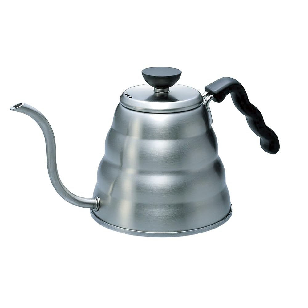 

HARIO V60 Drip Kettle Buono, a narrow-spout coffee drip kettle with easy pouring, gift wrapping available. Model: VKBR-120-HSV