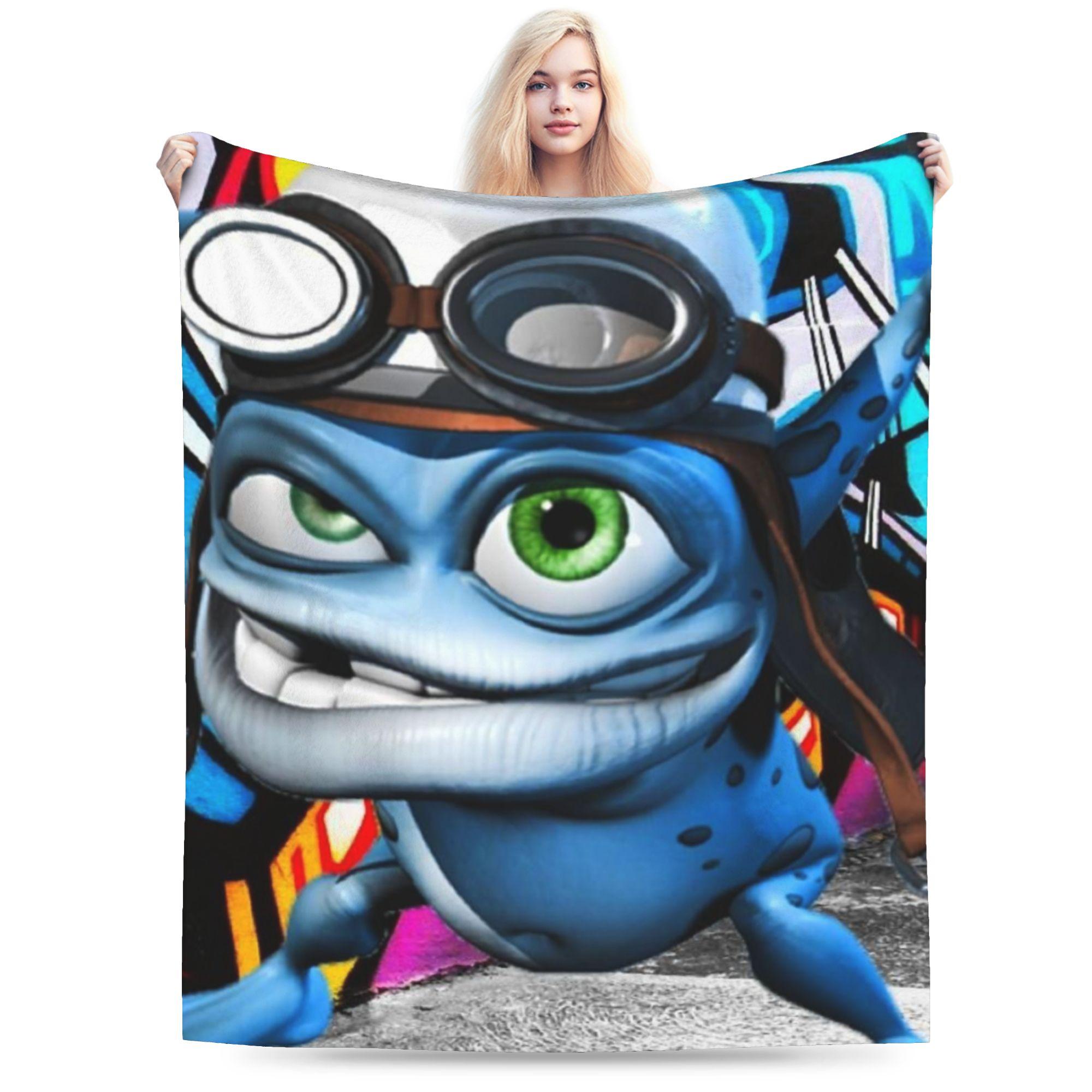 

Crazy Frog cartoon Blanket Ultra Soft Throw Blankets for Sofa 50x60 Inch Multiple Sizes Plush Thin Quilt 75x90cm