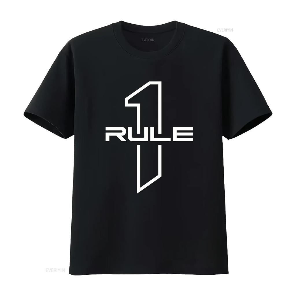 RULE 1 Protein Powder T shirt vintage Washed Comfortable Versatile homme Casual Stretched Soft