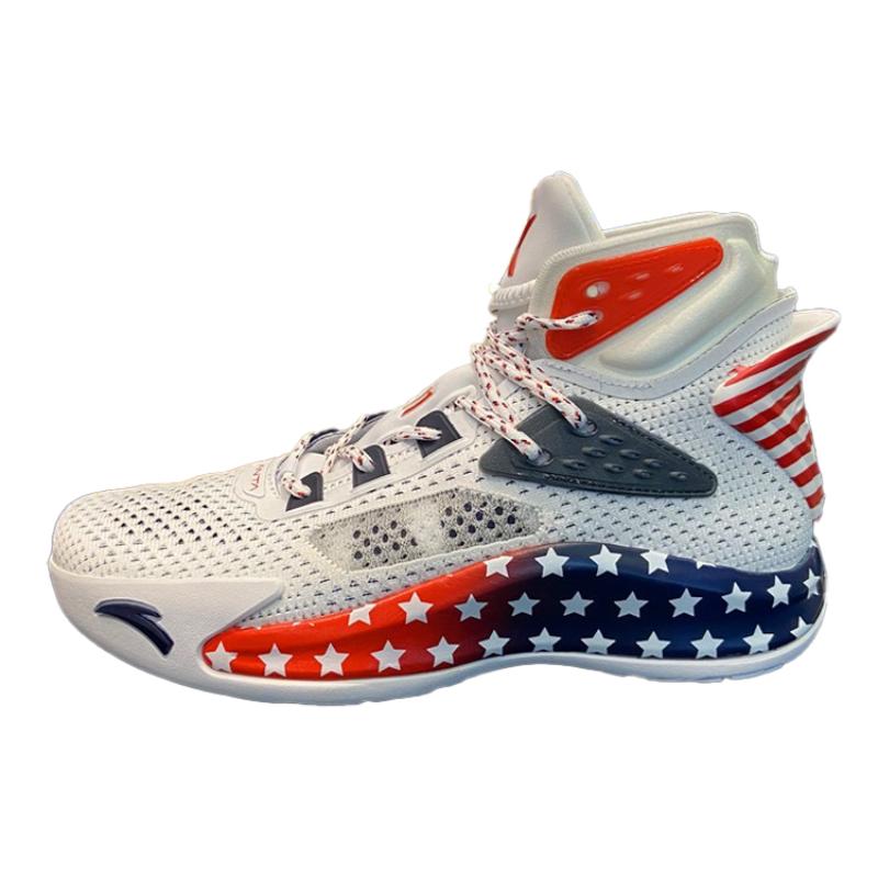 Anta KT5 Thompson Cushioning Anti-Slip And Wear-Resistant High-Top Basketball Shoes Men s White Sneakers 112031101-6 42.5