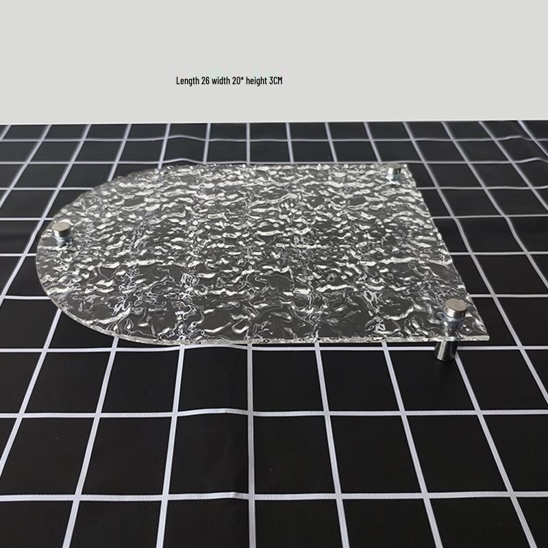 Vielseitiger Acryl- und Glas-Desserttisch-Präsentationsständer für den Innen- und Außenbereich