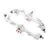 RC Car Front Rear Portal Axle Silver Red Aluminum Alloy High Load Bearings Front Rear Portal Axle Assembly for SCX10 II 1/10 RC Car