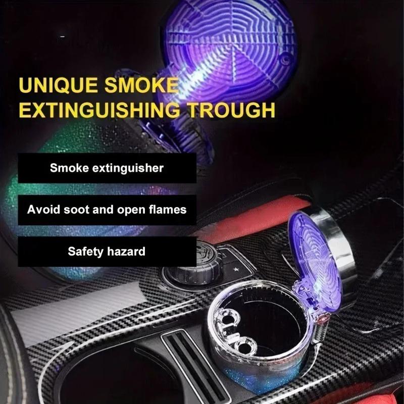 Car Ashtray with LED Lights Car Accessories Colorful Color Lights Air Conditioning Air Outlet Colorful Ashtray