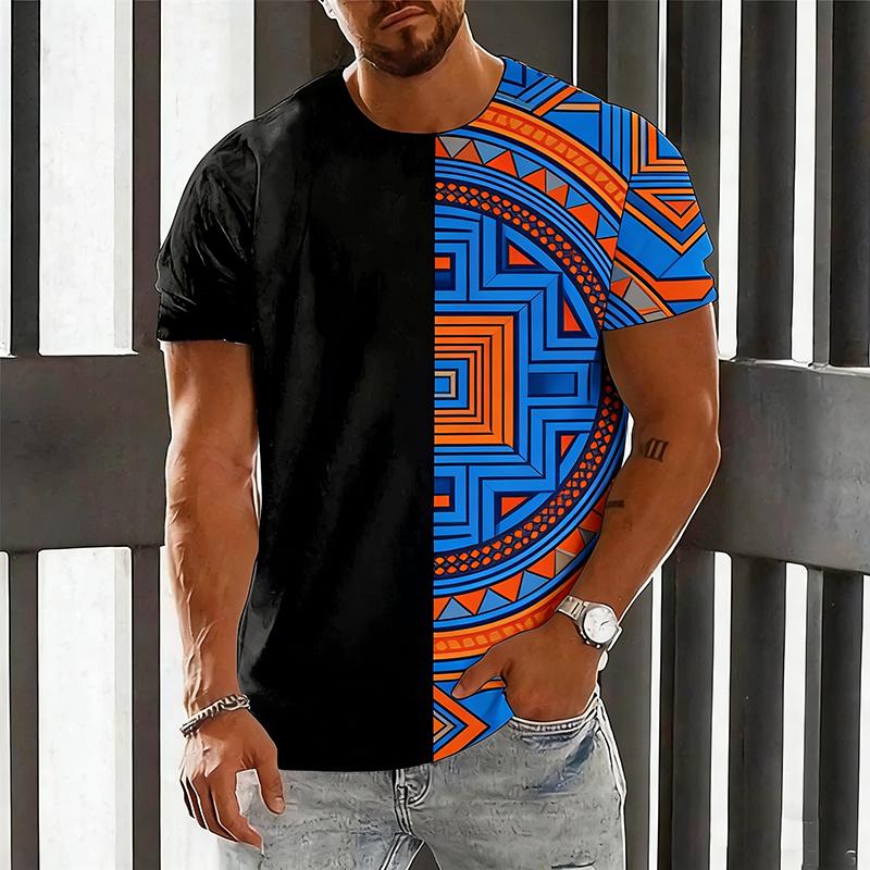 Модная мужская футболка с коротким рукавом, модная, 3D цифровая печать, для улицы, с круглым вырезом, Топы, Пуловер, Уличная одежда, Спортивная 3XL
