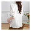 NaVaVa Women Vintage V Neck Sheer 5 Quarter sleeVe Blouse Nk2029