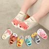 Spring Newborn Socks Kids Anti Slip Floor Socks With Rubber Soles Autumn Baby Boy Girl Cartoon Printed Comfortable Socks 0-3Yrs