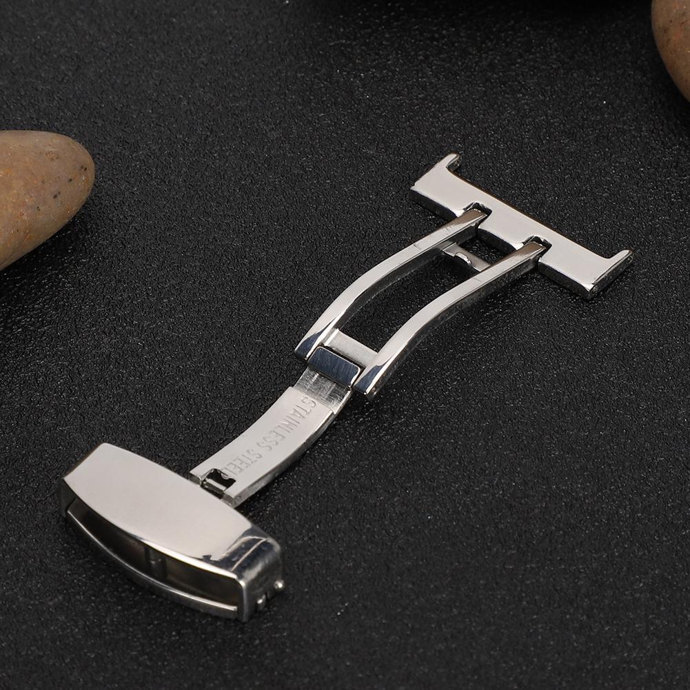 Edelstahl Single Fold Watch Verschluss Schnalle Armband Verschluss Ersatz Zubehör